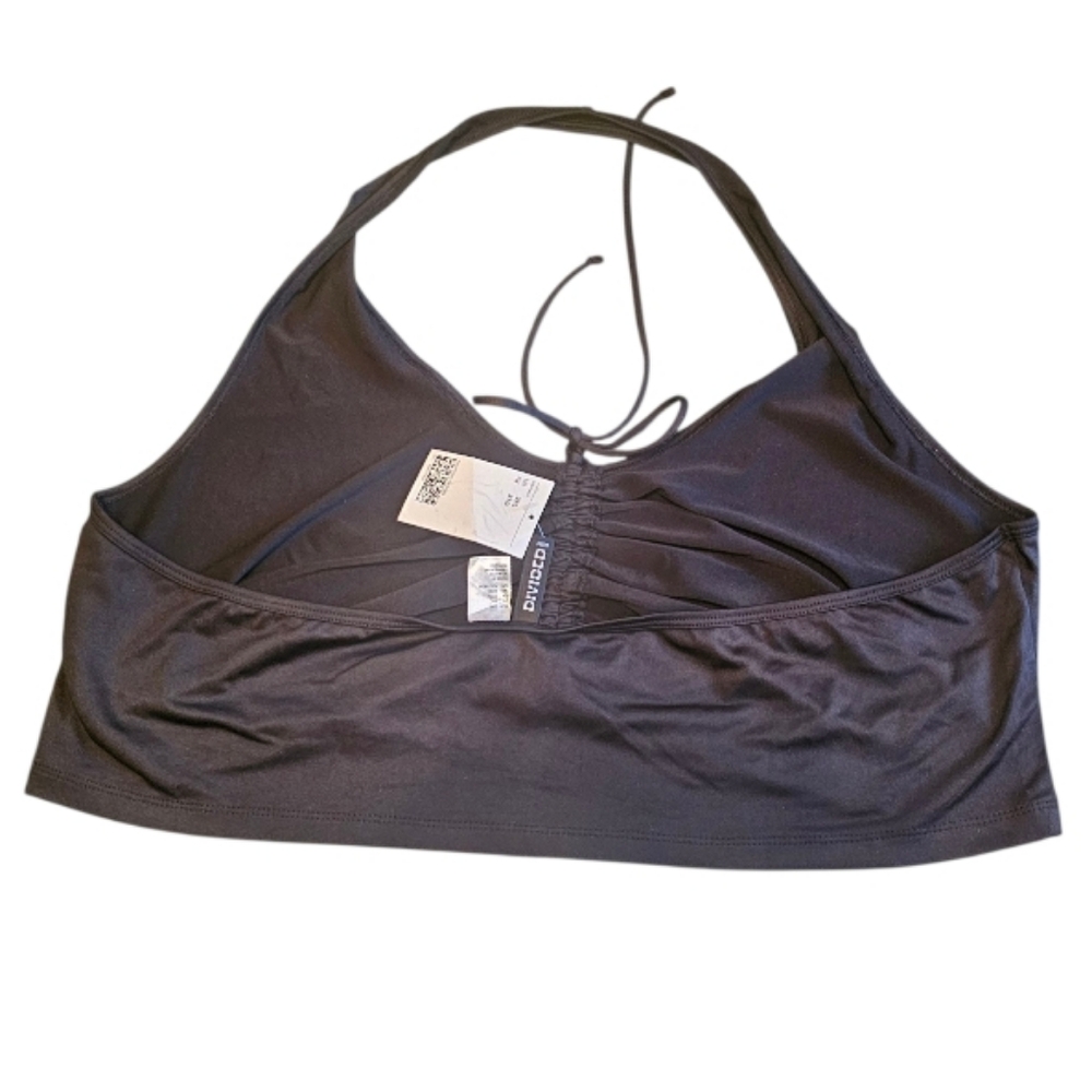 Black Divided H&M Women's Short Halterneck Top - Picture 3 of 7